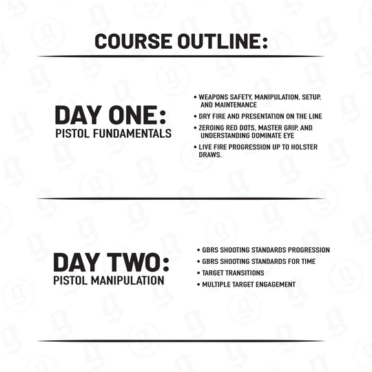 2026 KT Intro Pistol Course Outline