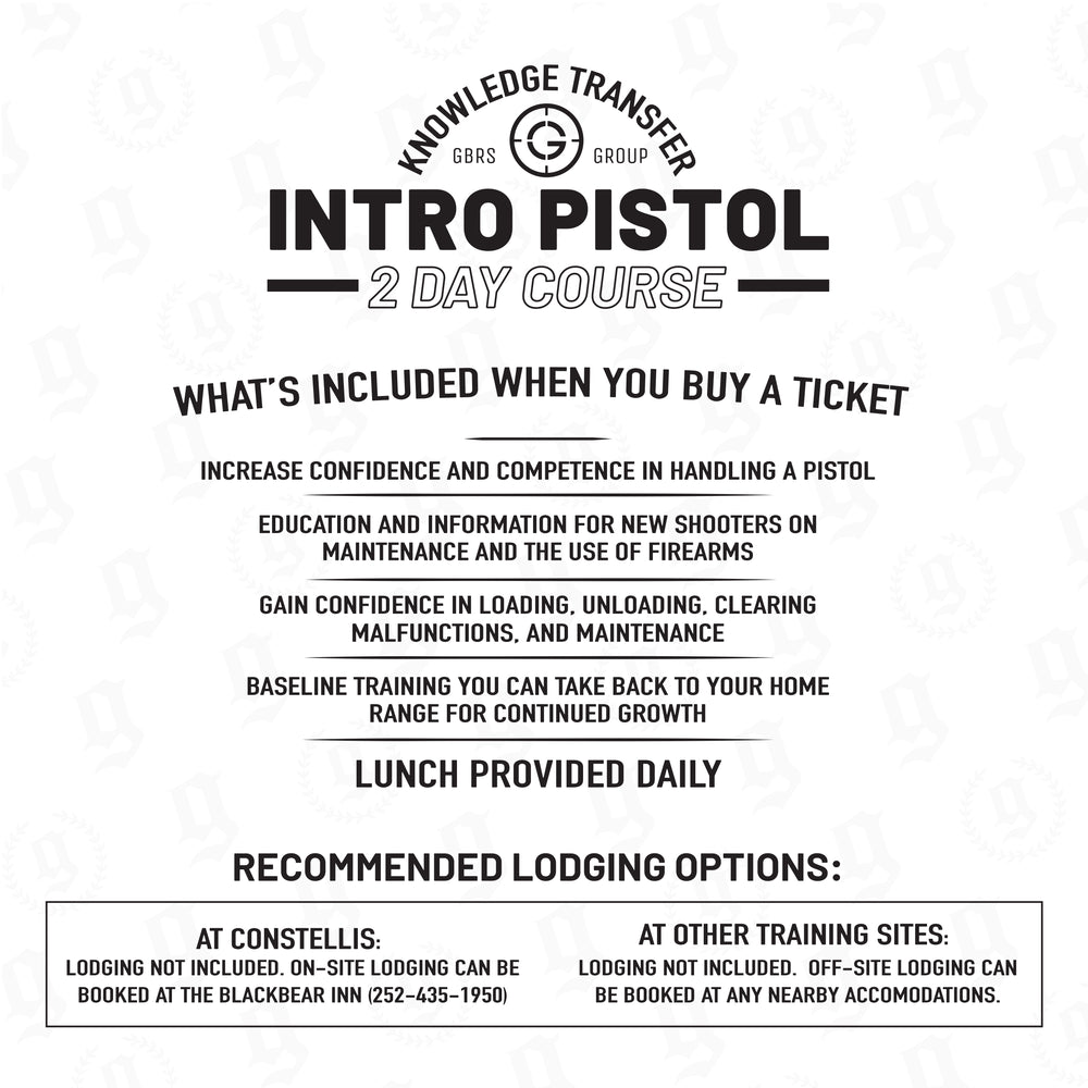 2026 KT Intro Pistol Course What's Included