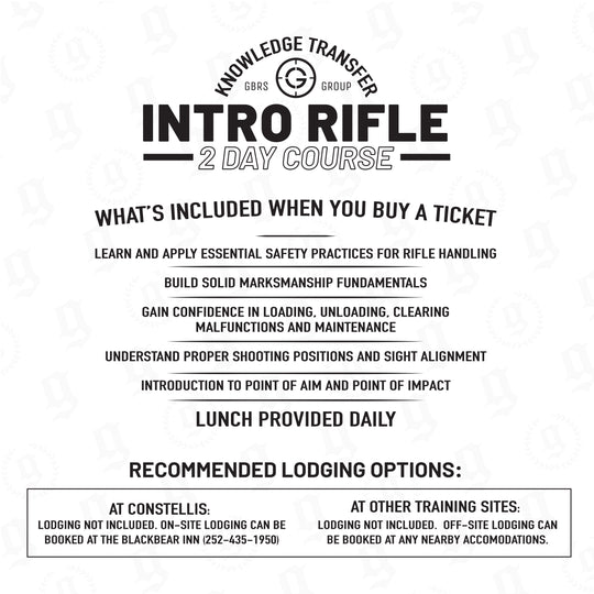 2026 KT Intro Rifle Course What's Included
