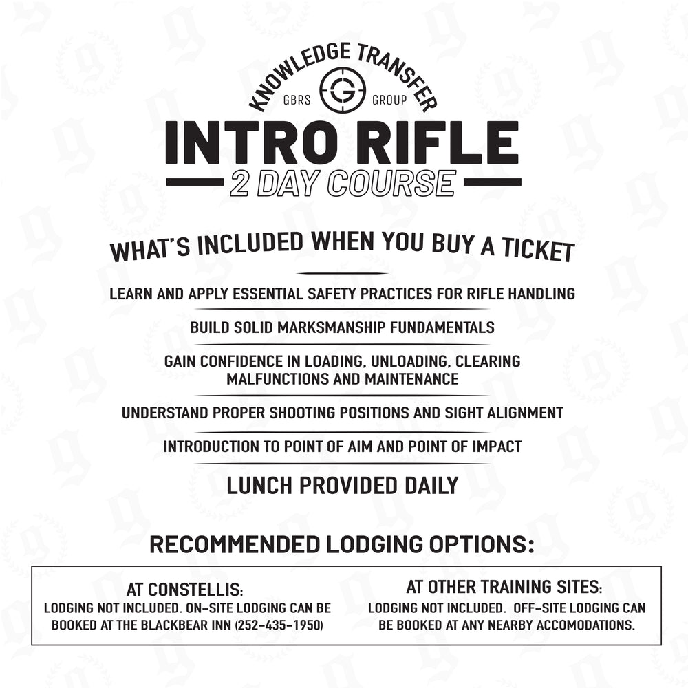 2026 KT Intro Rifle Course What's Included