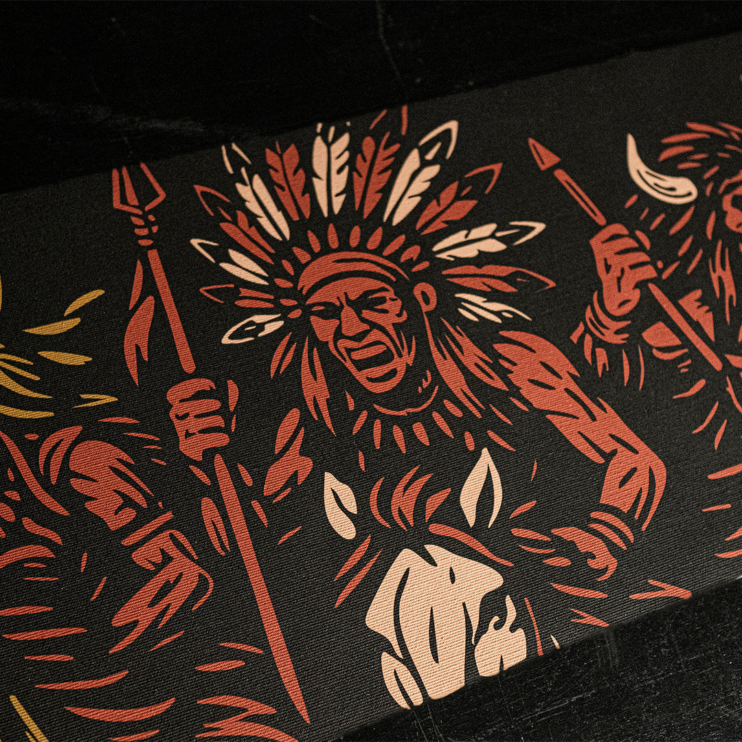 GBRS Group Tribe Canvas Print - showing detail of Tribe Indian