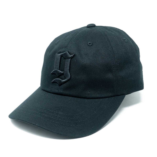 GBRS Group Puff G Dad Hat  - Black with Black embroidery