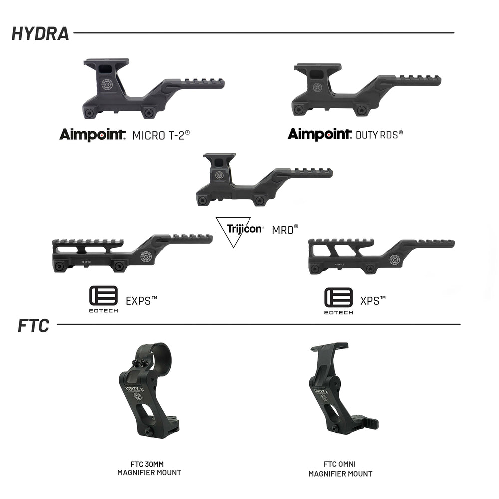 GBRS Hydra x UNITY™ 2.91 FTC Magnifier Mount Bundle (Black) Variants