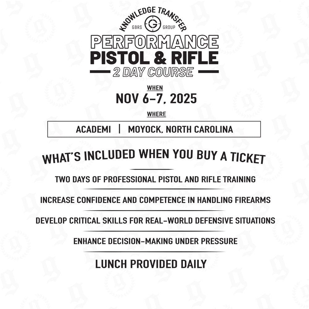 KT 2507 Pistol Rife Course What's Included