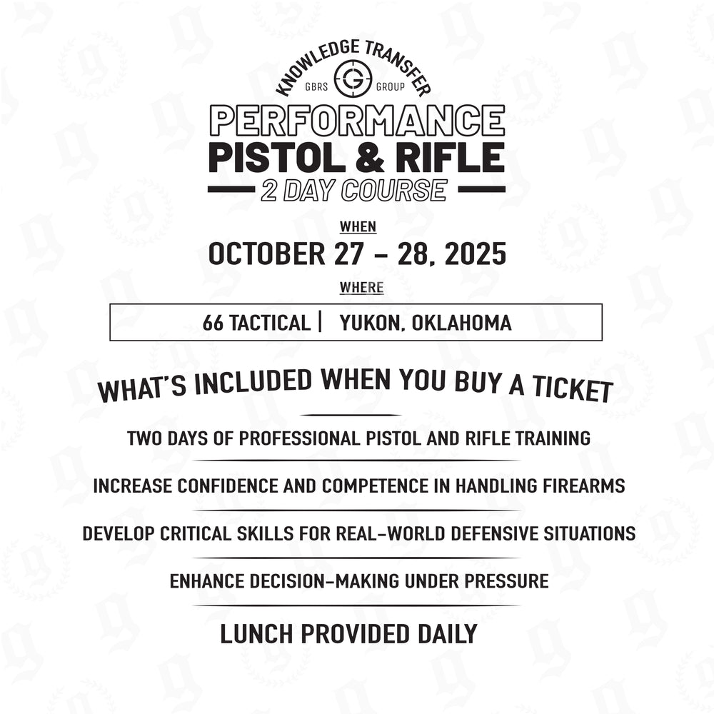 KT 2509 Pistol Rife Course What's Included