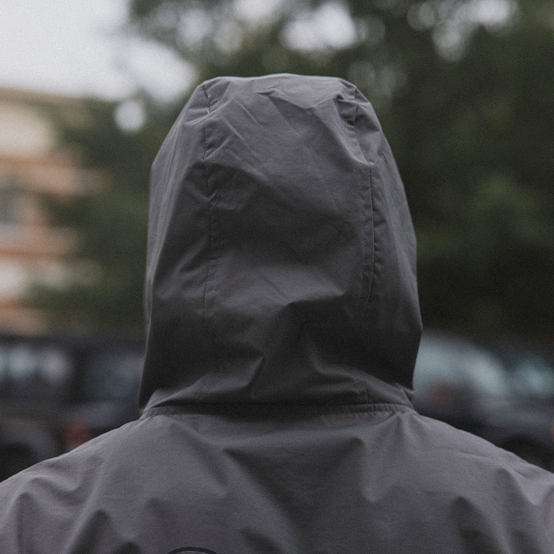 GBRS Group Terrible Night Rain Jacket - lifestyle shot picturing 3-pannel hood