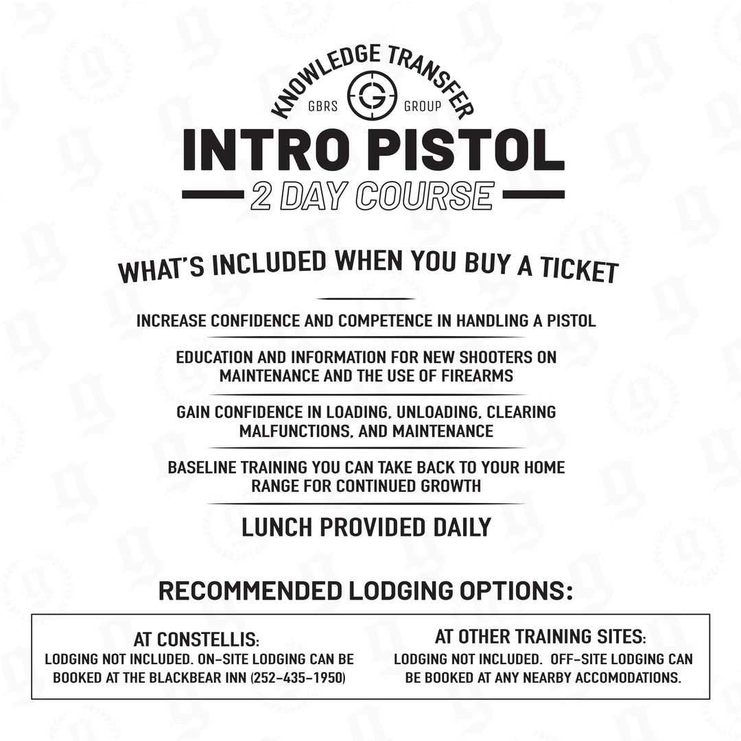 2026 KT Intro Pistol Course What's Included