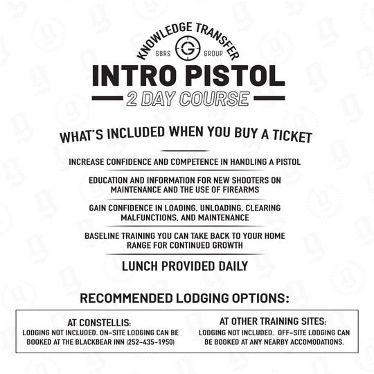 2026 KT Intro Pistol Course What's Included