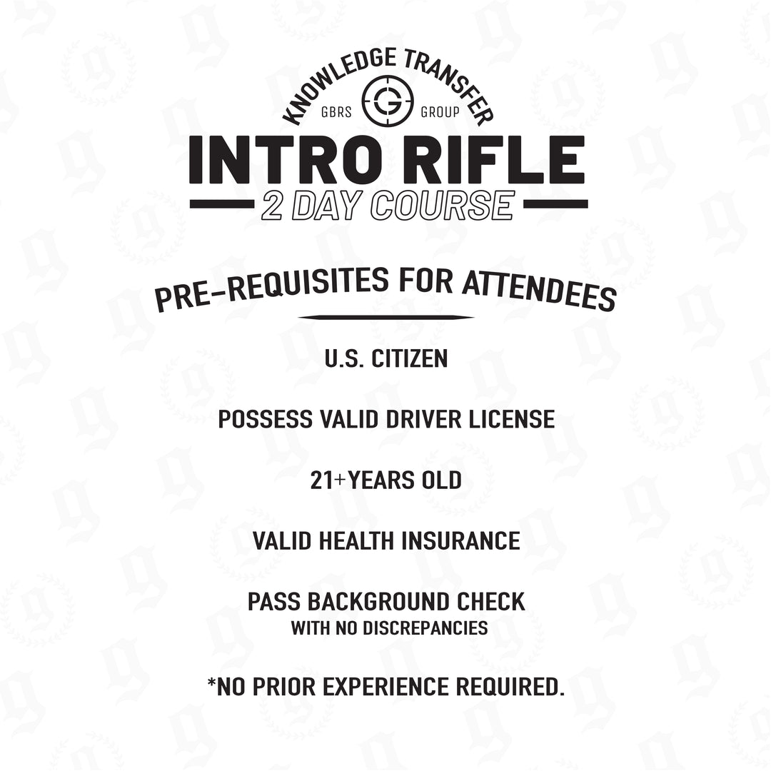 2026 KT Intro Rifle Course Pre-requisites