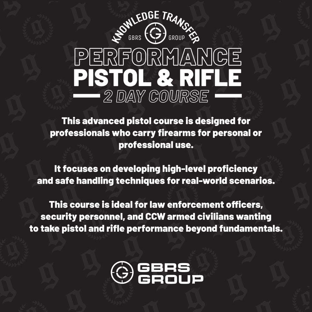 Knowledge Transfer 2505 | 2-Day Performance Pistol & Rifle Course