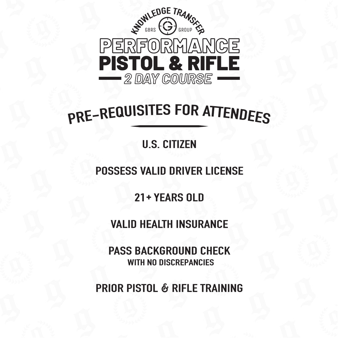 Knowledge Transfer 2505 | 2-Day Performance Pistol & Rifle Course