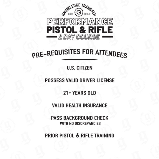 Knowledge Transfer 2505 | 2-Day Performance Pistol & Rifle Course