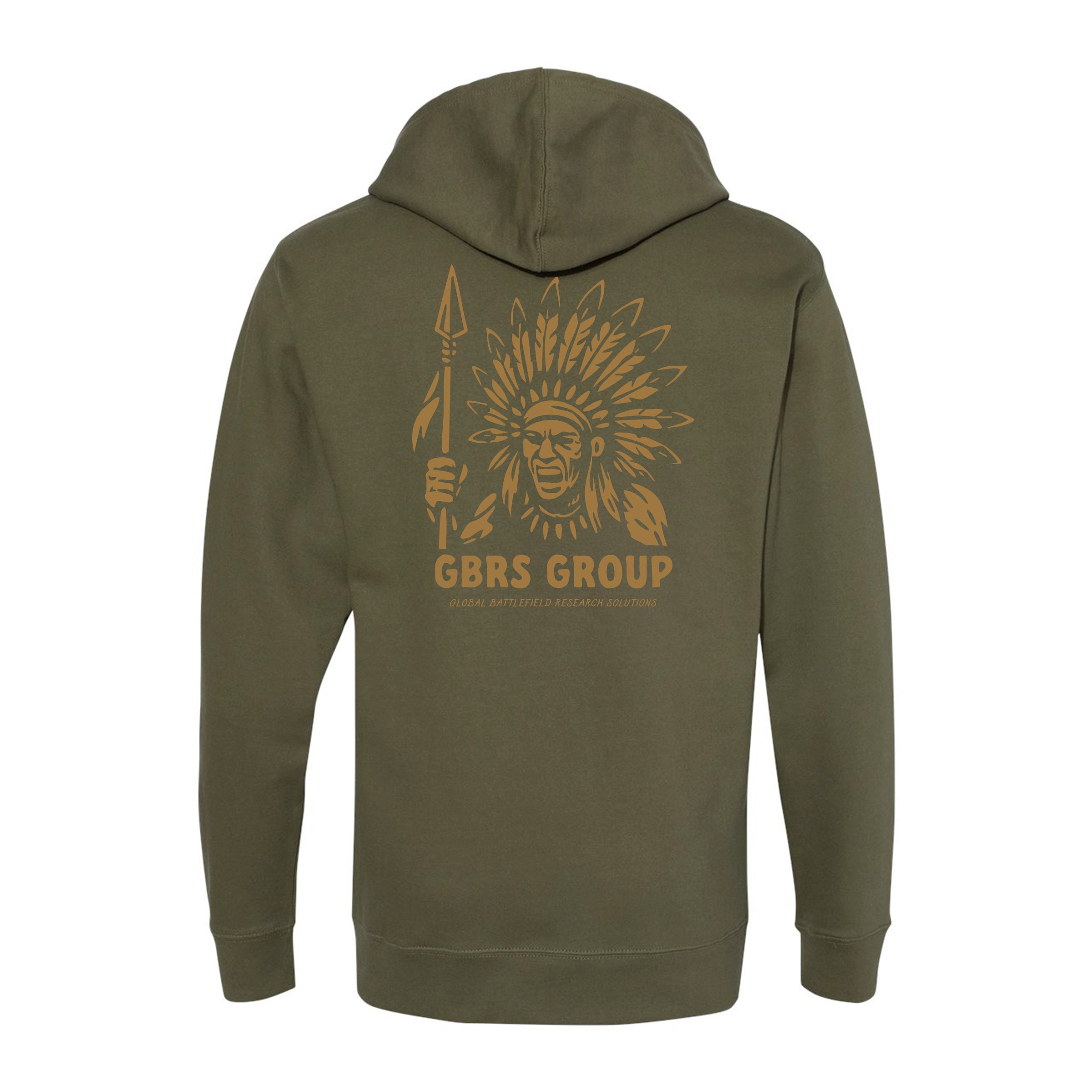 GBRS Group Tribe Pullover Hoodie - showing back of sweatshirt on white background