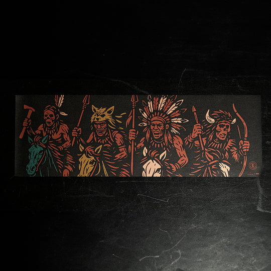 GBRS Group Tribe Canvas Print pictured on black background