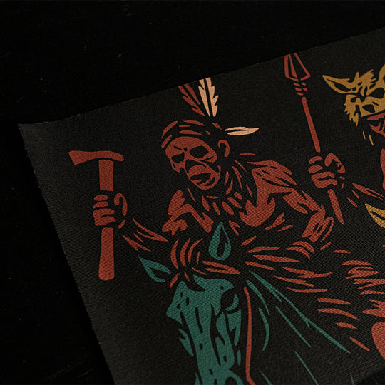 GBRS Group Tribe Canvas Print - showing detail of Tribe Indian