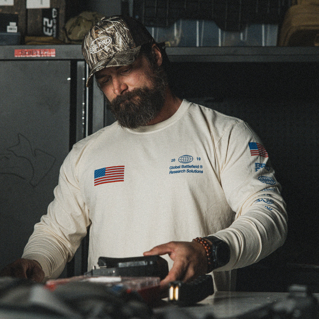 GBRS Group A-Team Long Sleeve Shirt - Lifestyle image showing front of shirt