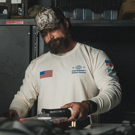 GBRS Group A-Team Long Sleeve Shirt - Lifestyle image showing front of shirt