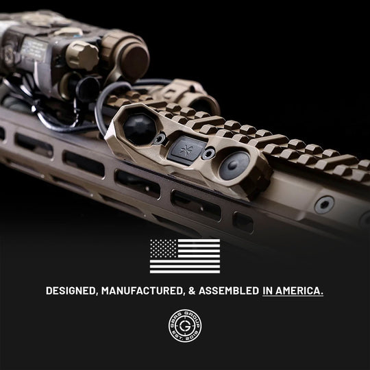 The UNITY™ Tactical AXON™ XL Switch is designed, manufactured, and assembled in America. This product is Berry Compliant.