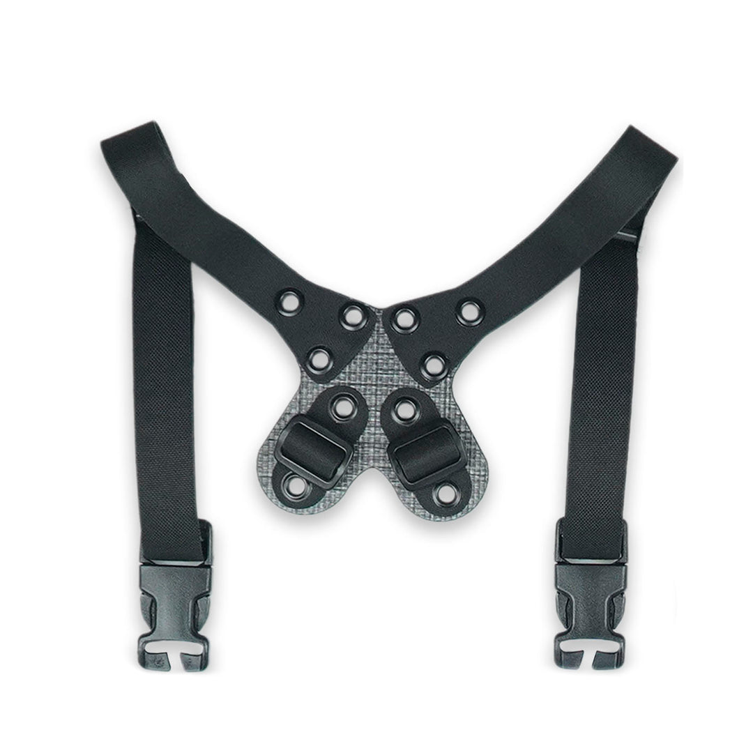 GBRS Group Modular Chest Rig Back Plates in Black on a white background