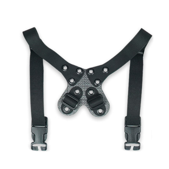 GBRS Group Modular Chest Rig Back Plates in Black on a white background