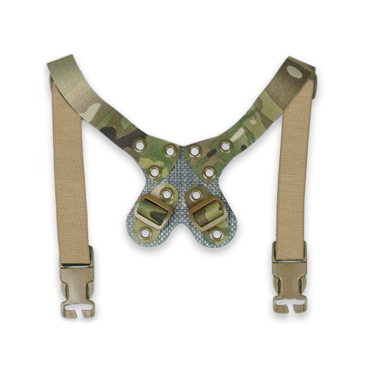 GBRS Group Modular Chest Rig Back Plates in Multicam on a white background
