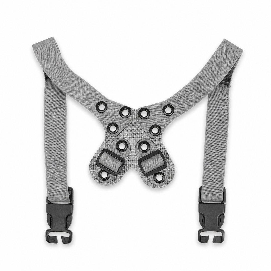 GBRS Group Modular Chest Rig Back Plates in Wolf Grey on a white background