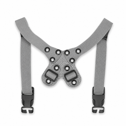 GBRS Group Modular Chest Rig Back Plates in Wolf Grey on a white background