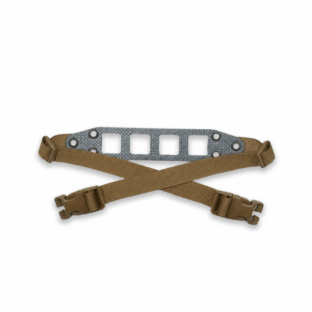 GBRS Group Modular Chest Rig Lower Back Strap in Coyote Brown on a white background