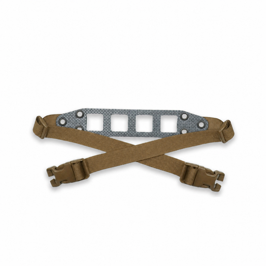 GBRS Group Modular Chest Rig Lower Back Strap in Coyote Brown on a white background