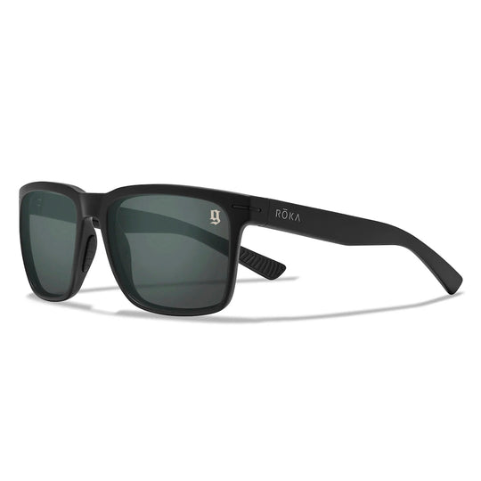 GBRS Group and Roka collaboration tinted lens sunglasses with a visible branding, on a white background.