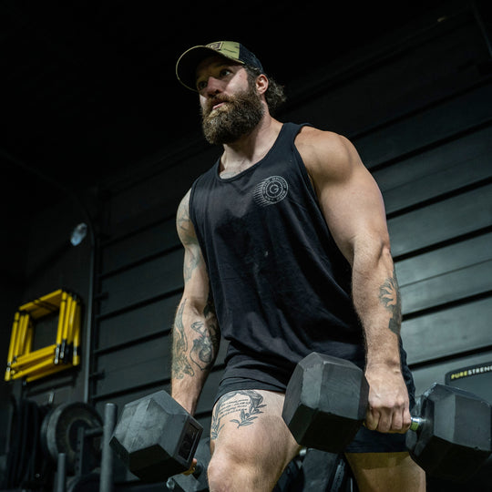 GBRS Group Be A Pro Tank- Lifestyle showing front of tank in gym setting
