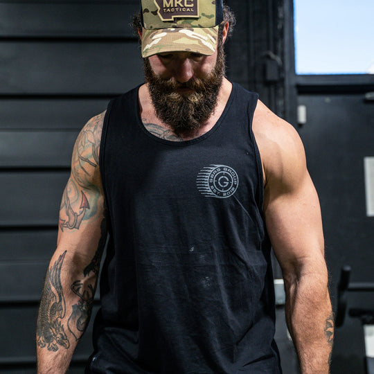 GBRS Group Be A Pro Tank- Lifestyle showing front of tank in gym setting