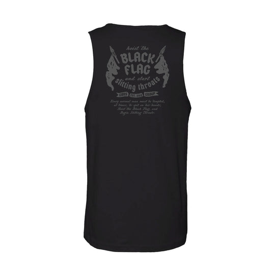 GBRS Group Black Flag Tank - Pictured on white background showing backprint