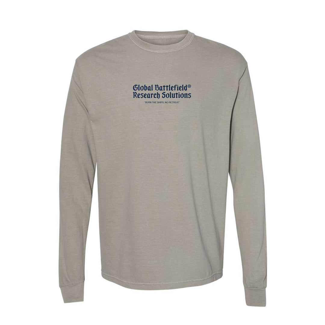 GBRS Group Kraken Long Sleeve Shirt pictured in Sandstone showing the front print design