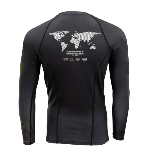 GBRS Group A-Team Long Sleeve Rash Guard - Pictured on a white background showing back design detail