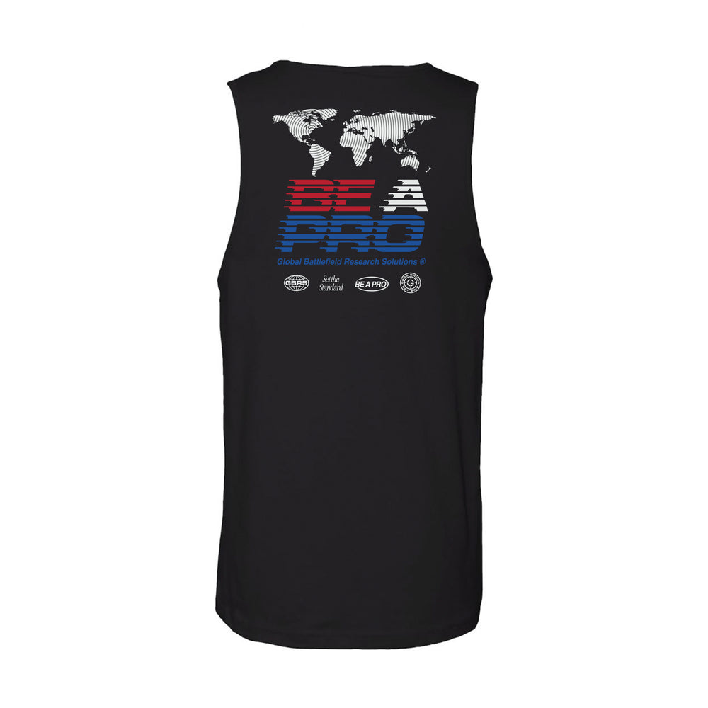 GBRS Group R.W.B. Be A Pro Tank - pictured on white background showing back design detail