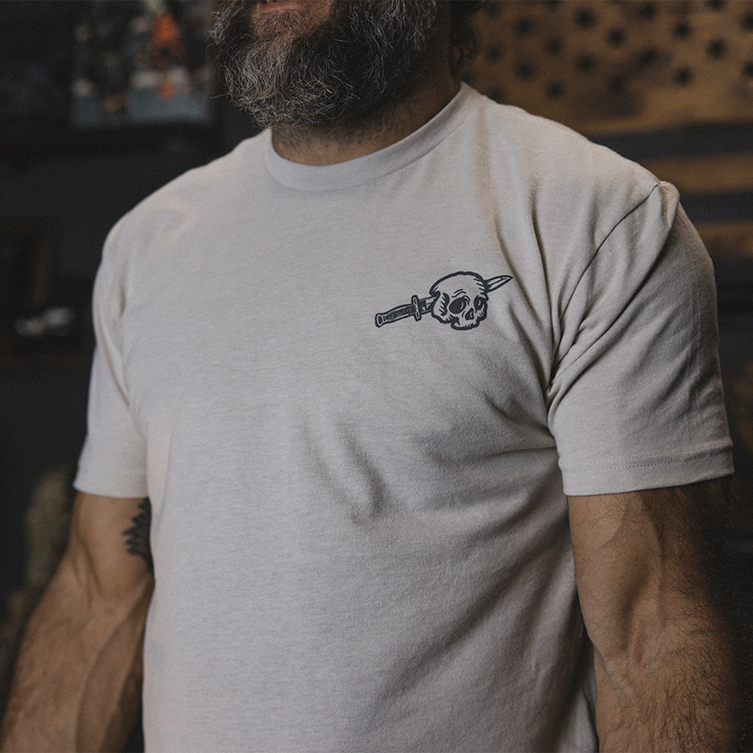 GBRS Group Black Flag Short Sleeve Shirt - pictured on body showing left chest design