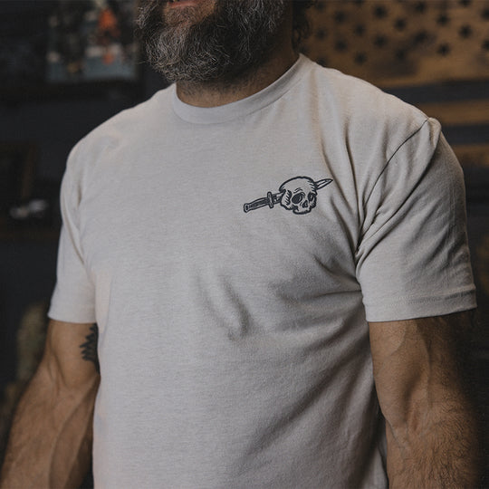 GBRS Group Black Flag Short Sleeve Shirt - pictured on body showing left chest design