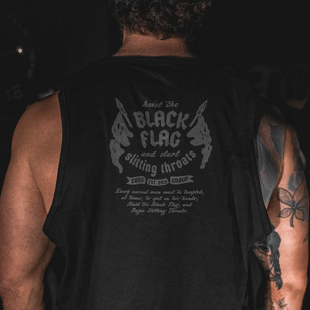 GBRS Group Black Flag Tank - pictured on body showing back of tank