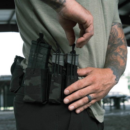 The GBRS Group Single Pistol Magazine Pouch is a versatile, collapsible magazine pouch. The squadron laminate and thick poly elastic material allow for a smooth draw, positive retention and easy reinsertion. MOLLE/BELT compatible pouch will fit most double-stacked pistol magazines.