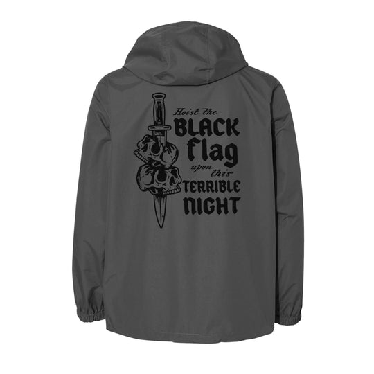 GBRS Group Terrible Night Rain Jacket on white background showing back print design