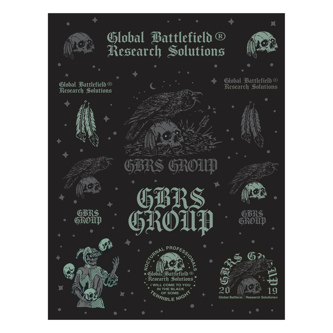 GBRS Group Terrible Night Sticker Sheet on a white background