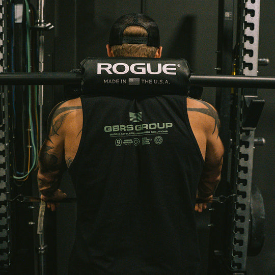 GBRS Group Instructor Tank - Anniversary Edition has a Slightly tapered athletic fit.
Pictured in Black - Lifestyle at the gym