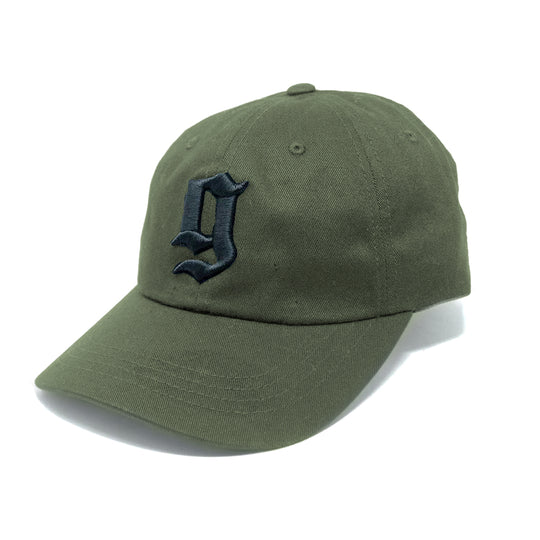 GBRS Group Puff G Dad Hat - Loden Green with Black embroidered GBRS "g" logo - Back embroidered est. 2019