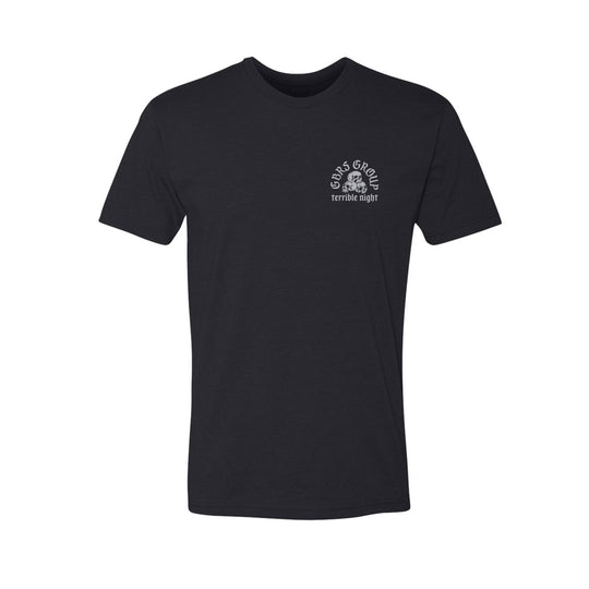 GBRS Group Terrible Night V3 Short Sleeve Shirt. Front left chest Design. Slightly tapered athletic fit