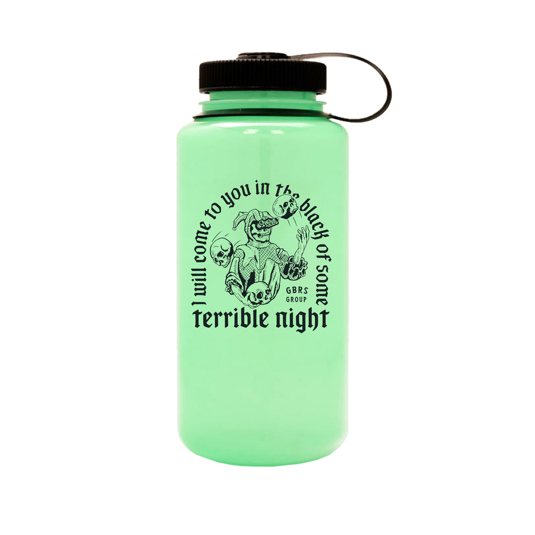 GBRS Group Terrible Night Nalgene Water Bottle. Wide mouth bottle. Glow in the dark Green.