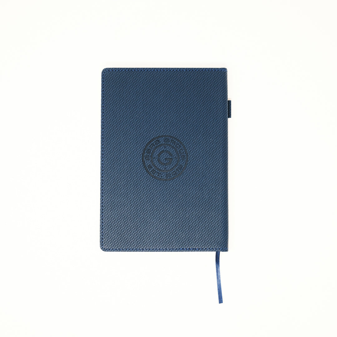 The Textured Be A Pro Field Book is constructed of a dual-textured hardcover with a faux leatherette band and features a pen loop on the spine, 80GSM Ivory ruled paper with date field, 96 sheets (192 pages) and ribbon bookmark.