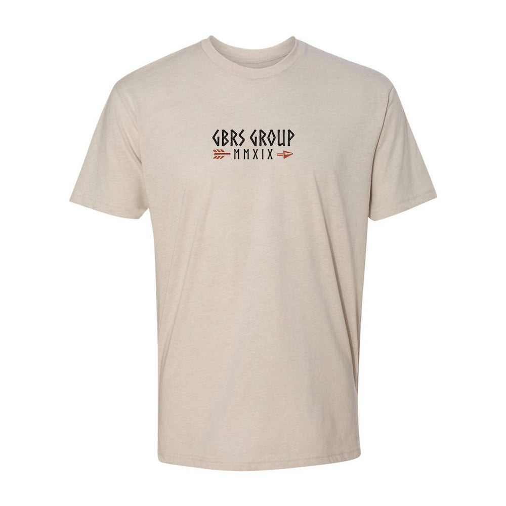 View of front of GBRS Group Hard to Kill Death Grip Short Sleeve on white background