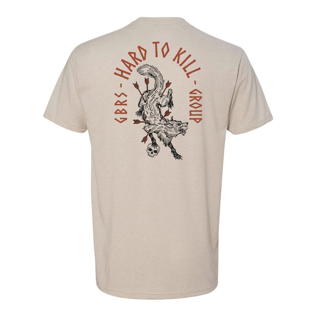 View of back of GBRS Group Hard to Kill Death Grip Short Sleeve on white background