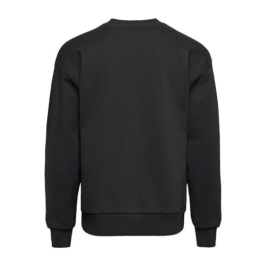Back view of GBRS Group AOTO Premium Black Crewneck against a white background.